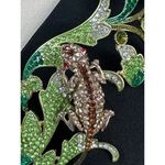 Stunning Runway Crystal Rose Necklace Lizard Butterfly Maybe Natasha Red Photo 4