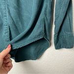 H&M Women’s Teal Button Down Shirt Western Style Size 12 Photo 5