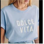 Sézane Sezane Dolce Vita Sweet Life T-shirt Sz S Photo 1