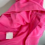 Madison Marcus One Shoulder Silk Pink Ruffle Mini Sequin Detailed Dress Size XS Photo 6