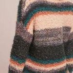 Anthropologie Moth by Italian Wool Earth Tone Striped Turtleneck Sweater Photo 1