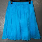 Lifestyle Blue Tiered Skirt Women’s XL | 100% Cotton Boho Peasant Style Photo 0
