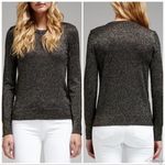 Equipment Femme Ondine Zip Shoulder Metallic Crewneck Cashmere Sweater Size XS Photo 1