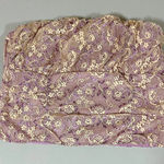 Dolls Kill Delia*s Purple Floral Lace Ruched Corset Crop Tube Top Shirt Size M ✨ Photo 0