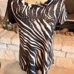 Susan Lawrence  Black and White Zebra Print Top Photo 0
