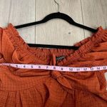 ZARA  ruffled crop top rust blouse Photo 4