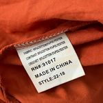 Solitaire  Crochet Puff Sleeve Short Sleeve Peasant Top | Pumpkin Orange | Small Photo 3