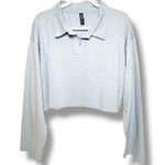 Cotton On Body Womens Polo Long Sleeve Top Iced Sky Medium Photo 1