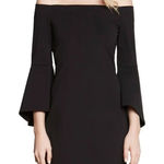 Milly Off Shoulder Bell Sleeve Cocktail Dress Little Black Dress 4 $495 Retail Photo 0