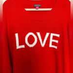 Vince Camuto Valentine’s Day Love Red Crewneck Slouch Sweater XXL Photo 5