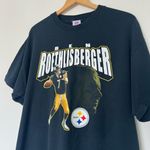 NFL Vintage Pittsburgh Steelers Ben Roethlisberger Black Tshirt Photo 2