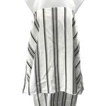 Cameo NEW White Black Striped Strapless Sleeveless Bandeau Tube Mini Dress Sz M Photo 0