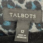 Talbots  Leopard Print Ponte Knit Back Zip Sheath‎ Dress Size 12 Career Office Photo 1