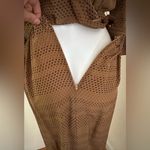 Maggy London BY JEANNENE BOOHER Vintage Brown Black Hearts Skirt Top Set Sz 12 Photo 9