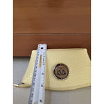 Sharif‎ 1827 Designed in New York Double Jaguar Logo Yellow Leather Wristlet Photo 4