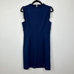 J.Crew  Ruffle Neck Suiting Dress Navy US 6 Classic Office Cocktail US 6 NWT Photo 8