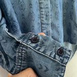 Cloth & Stone Chambray Blue Split Back Button Up Shirt Tencel Preppy Western Photo 2