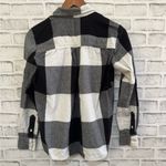Loft Women’s black and white buffalo plaid flannel button down shirt XS Photo 1