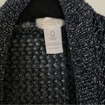 Chico's Chico’s Indigo Luster Cardigan. Lucious soft knit in shades of blue and silver. Photo 6