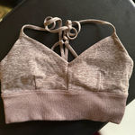 Alo Yoga  heathered grey lavender Sports Bra Photo 3