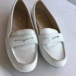 Lands End White Leather Slip On Penny Loafer Shoes Size 9.5 Photo 1