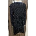 Free People Women's Size Small P Black/Gray Long Sleeve Collared Dress Photo 2