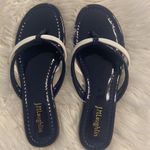 J. McLaughlin  Blue and White Sandals Classic Thong Style size not available Photo 8