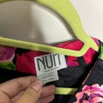 Nuit Black Floral Silk Cropped Vintage Bolero Jacket Sz M Size M Photo 4