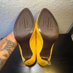 Ralph Lauren Lauren  Yellow Snakeskin Leather Stiletto Heel Kailee Pumps‎ 8.5 B Photo 9