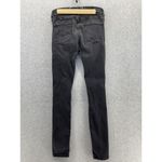 ZARA  Women's Black Denim Jeans Mid Rise Slim Distressed Size 6 Photo 1