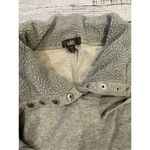 Alo Yoga Bamboo Dolman Shearling Snap Neck Curved Hem Sweatshirt medium Photo 5