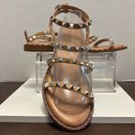 Cushionare CushionaireTan Gladiator Sandals with Silver Studs Photo 4