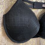 Victoria's Secret Victoria’s Secret black lace & velvet t-shirt push up bra size 40D EUC Photo 1