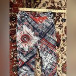 St. John Women’s  Retro Artsy Americana Red White Navy Stretch Jeans Size 4 Photo 3