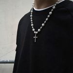 Pearl Cross Necklace Photo 1
