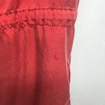 Blue Rain Short Sleeve Button Down Women's Shirt Red Orange Dress Size Medium Photo 5