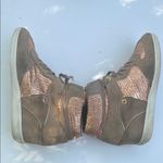Michael Kors Women's Metallic High-Top Sneakers wedge leather size 10 Photo 10
