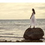 NWT Doen Vita in Powder White Cotton Poplin Eyelet Trim Tiered Midi Dress XL Photo 7