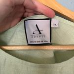 Adeptt Women's Rowan's Linen Assymetrical Blouse Tea Green XL Lagenlook Oversize Photo 3