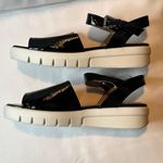 GEOX • Black Patent Italian Leather Sandals • size 39 • US size 9 Photo 6