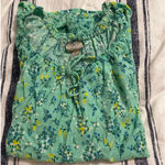 st. john's bay Women's  Green Floral Blouse 3X Plus Size Photo 0