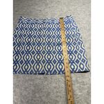 Vineyard Vines  Skirt Womens‎ 10 Blue White Geometric Print Cotton Blend Lined Photo 3