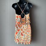 Haute Hippie  sz S red orange 100% Silk‎  spaghetti strap mini dress Photo 5