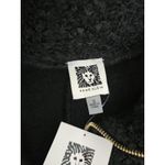 Anne Klein Black Fuzzy Zippered Sweater Jacket Sz S NWT cottage classic Photo 5