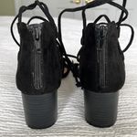 Madden Girl  strappy black sandals with tassels and chunky heel 7 Photo 2