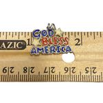 God Bless America Patriotic Red White And Blue Enamel Stars Charm Photo 2