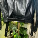 Elodie  Faux Leather Motto Jacket Size Small Photo 9