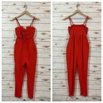 Anthropologie Saturday Sunday Isabel Tie Front Jumpsuit - Red - XS Photo 12