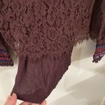 Anthropologie Bl^nk London Savannah lace tiered boho beaded blouse size S Photo 8