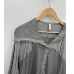 Free People Movement Windy Meadow Hoodie Heather Grey Women Small Oversized Gray Photo 4
